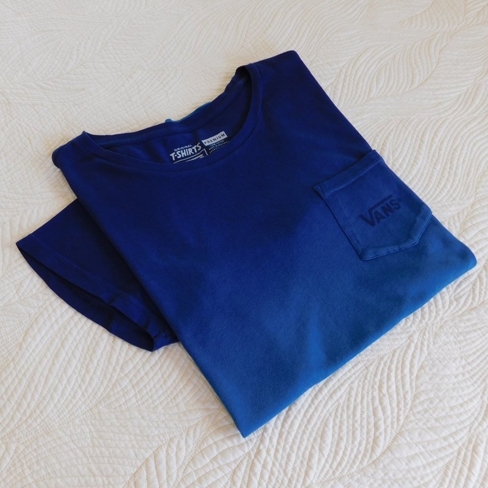 Vans Original gradient dye twilight blue colorwash crewneck cotton jersey Tshirt - Picture 11 of 11